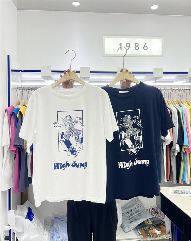 New in early summer! [1986] cartoon printed Casual Short Sleeve T-shirt c746# LSL