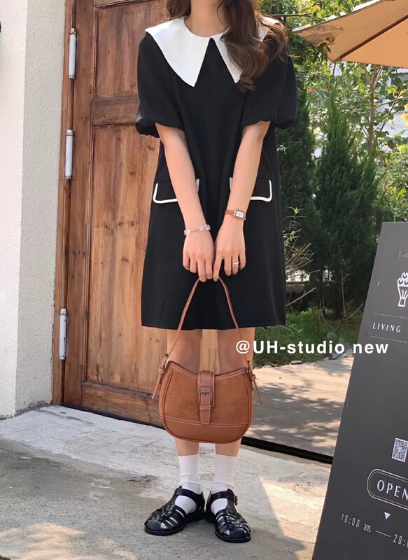 goods in stock! [uh] Korean fashion versatile dress 7721# hjy