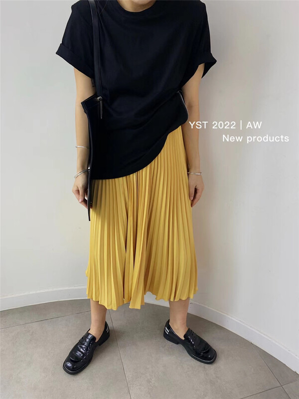 New in early summer! [YST] simple and versatile pleated skirt 10186# XJ