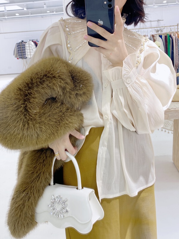 New year in early spring! [object reaction] fashion temperament large lapel shirt j110-91052# FF