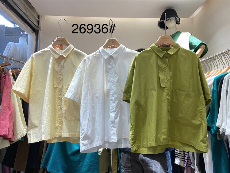 goods in stock! [ninestone Jiushi] Korean simple and comfortable shirt ys1-26936# L