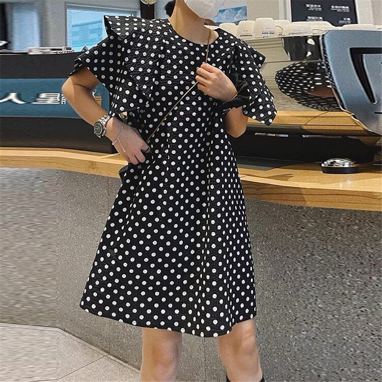 [yayirou] wave point fashion versatile dress 5950# zyh