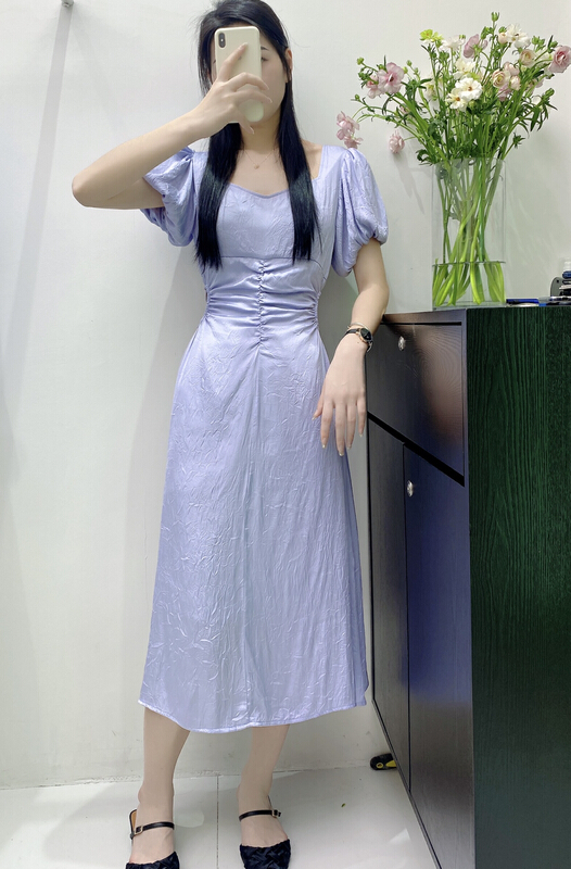 New in early summer! [BL Bertie Leah] solid color lady fashion dress 23319# XYJ