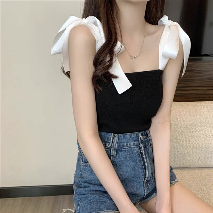 [Huaxi] bow design Vintage vest / sling 9035\pcz