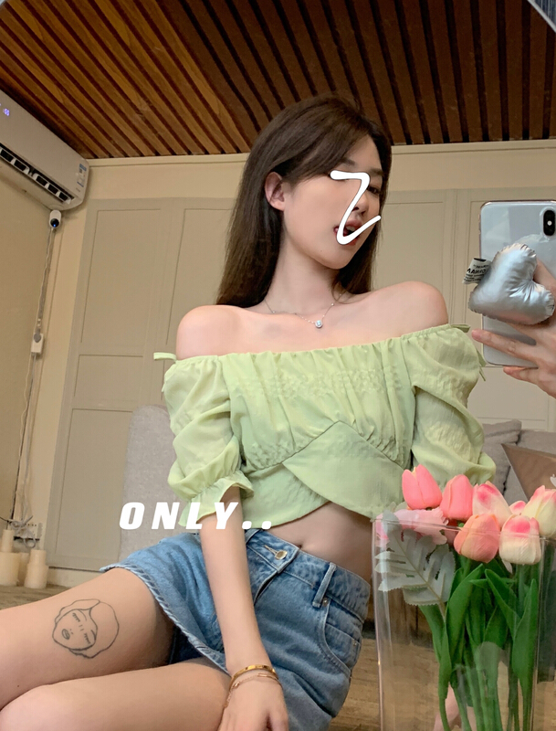[only] square collar irregular little shirt 8910# JJ