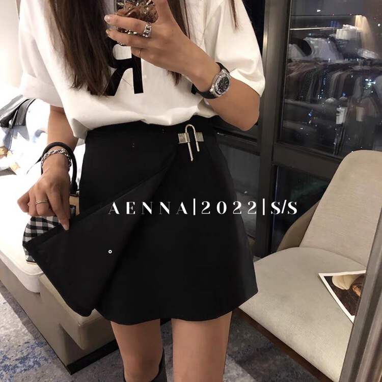 goods in stock! [aenna] temperament solid color slim skirt 9310# cqw