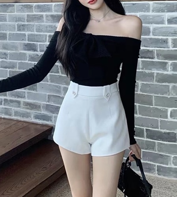 New year in early spring! [Linna] fashionable slim diamond buckle design casual shorts 8962# zxx