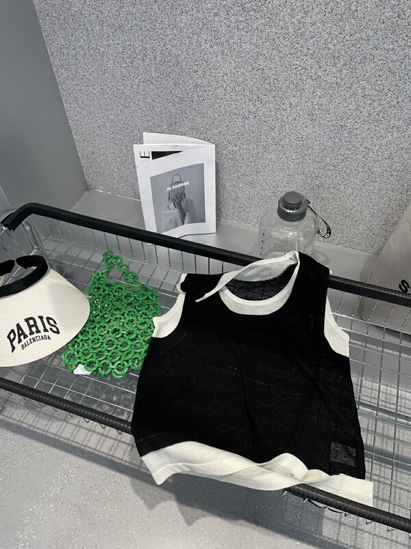 [bobo1972] splicing comfortable Korean vest / sling 221006# ozq
