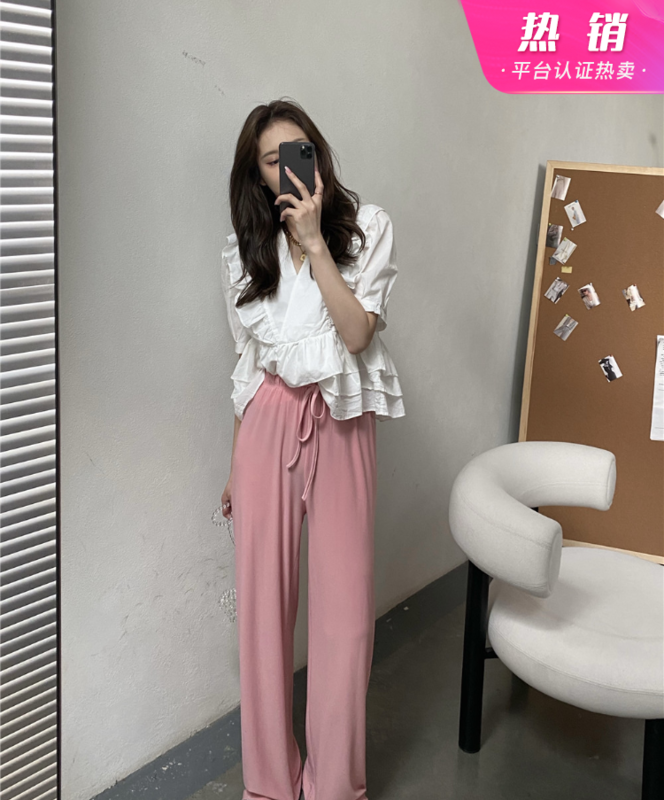 [modern 197] straight tube versatile loose casual pants 9930a# zyh
