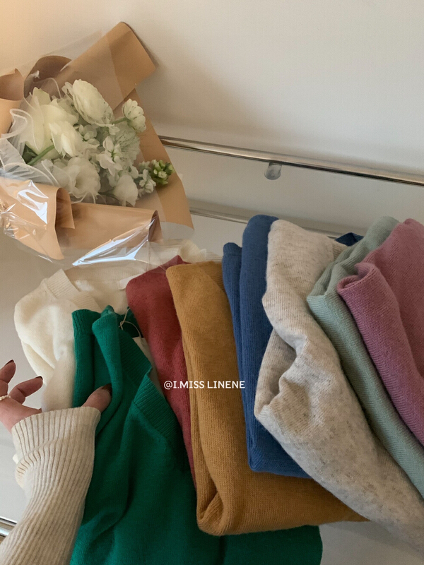New year in early spring! [Imiss] Korean V-neck Pullover Sweater (including 10% Cashmere) cx0159# LSW