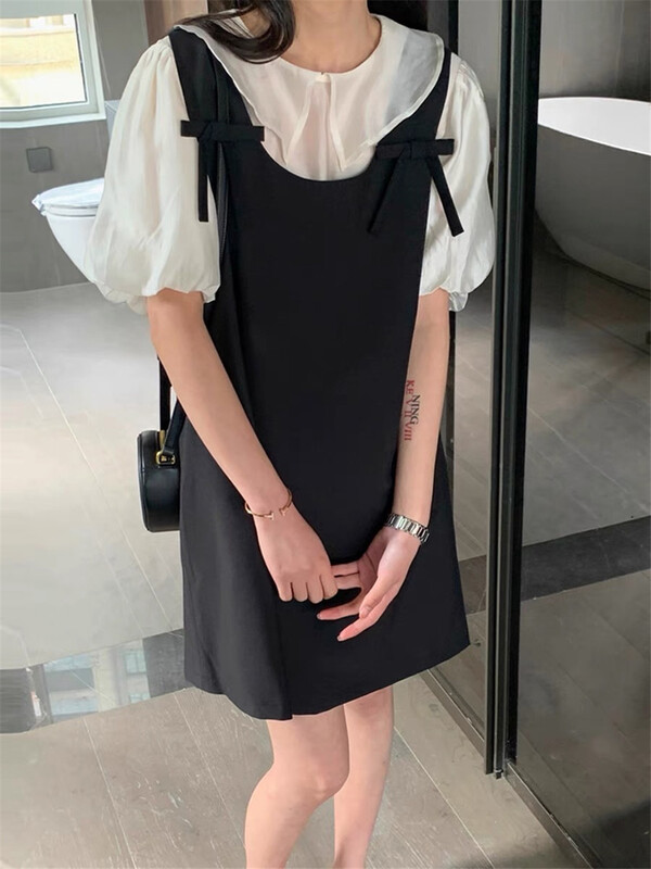 New in early summer! [Naikan Nik] Korean sweet blouse + lovely versatile dress set 9607# lwy