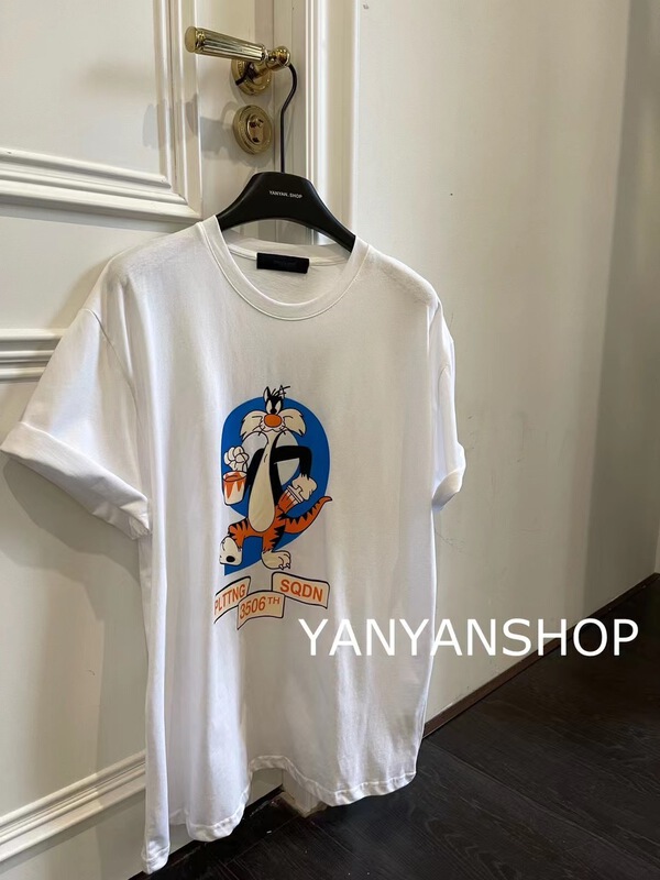 [Yanyan shop] crew neck pattern versatile short sleeve T-shirt (T-shirt only) 8059# hyy