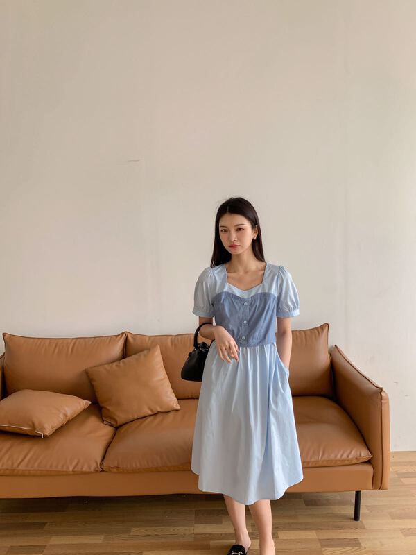 New year in early spring! [so woo] fake two versatile slim dresses 627# WPL