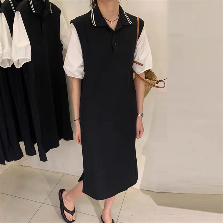 [Naikan Nik] fashion color matching Pullover dress 9652# lwy