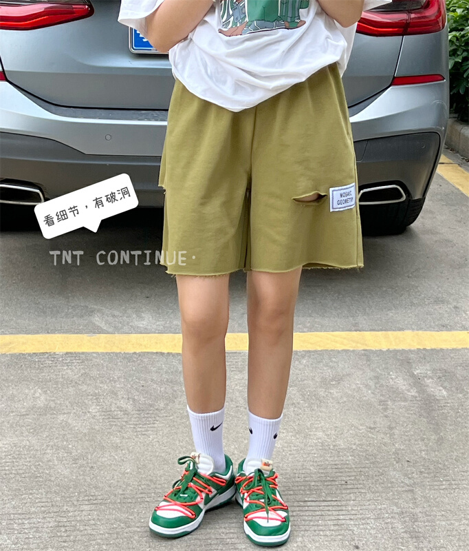 [TNT continue] elastic waist comfortable Korean casual shorts 60038# L