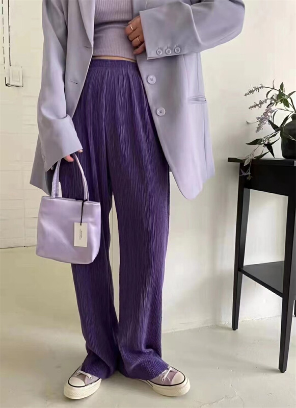 [Sicily] casual and versatile basic pleated casual pants 8838# XJ