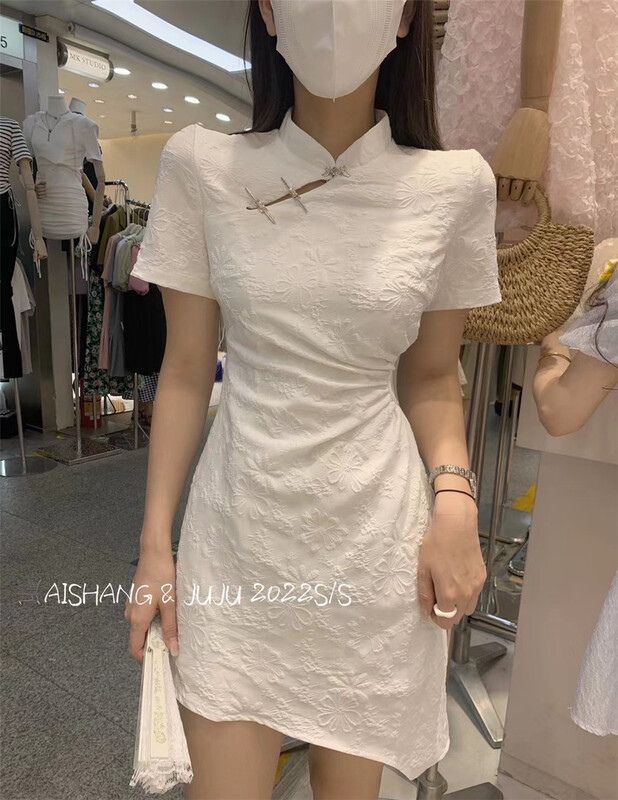 [AI Shang] national style, foreign style, thin dress 33187# hjy