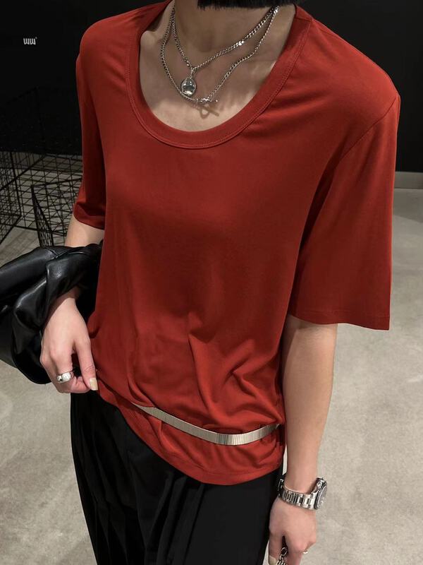 [WP / Yinuo] versatile basic solid short sleeve T-shirt d778# zxl