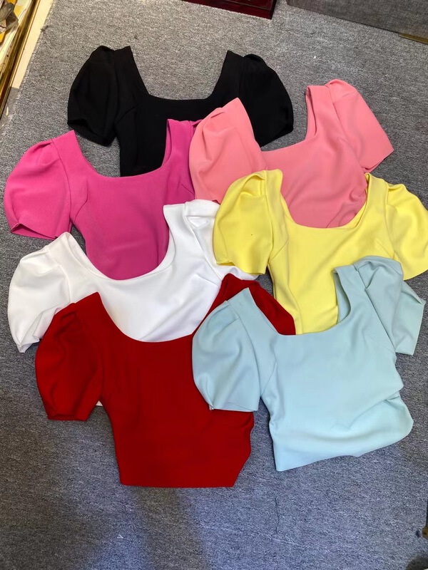 New year in early spring! [Xiye] net version solid color short shirt a5898# JJ
