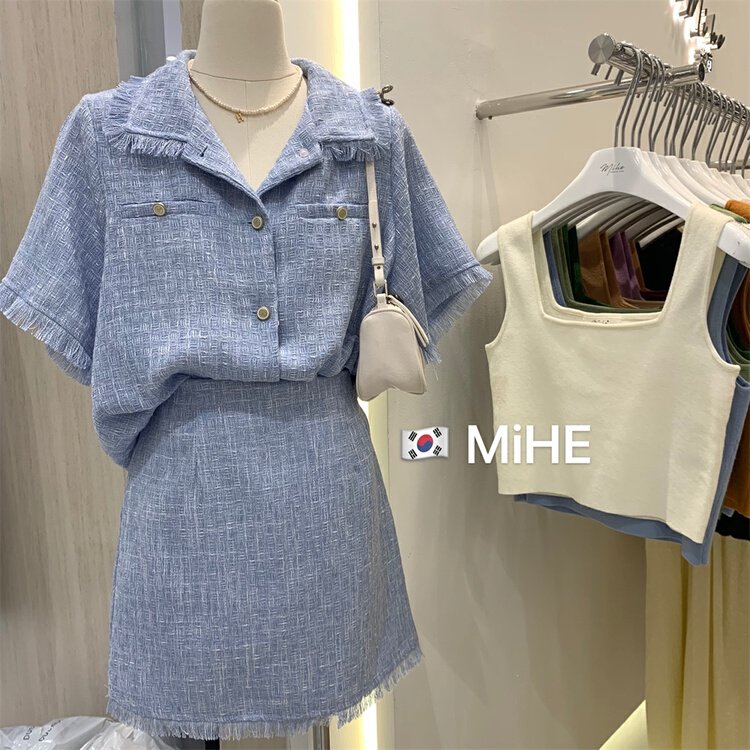 [Mihe] Korean version of xiaoxiangfeng simple and versatile small shirt (only selling small shirts) 6071# lwy