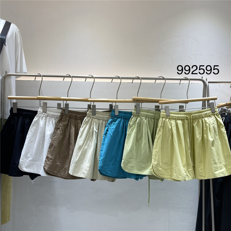 [twenty printed wood] elastic waist comfortable Korean casual shorts 992595 # L