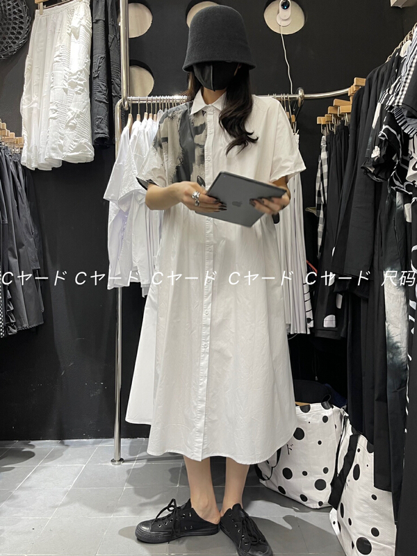 New in early summer! [size] Korean printed breasted dress 3262# LSW