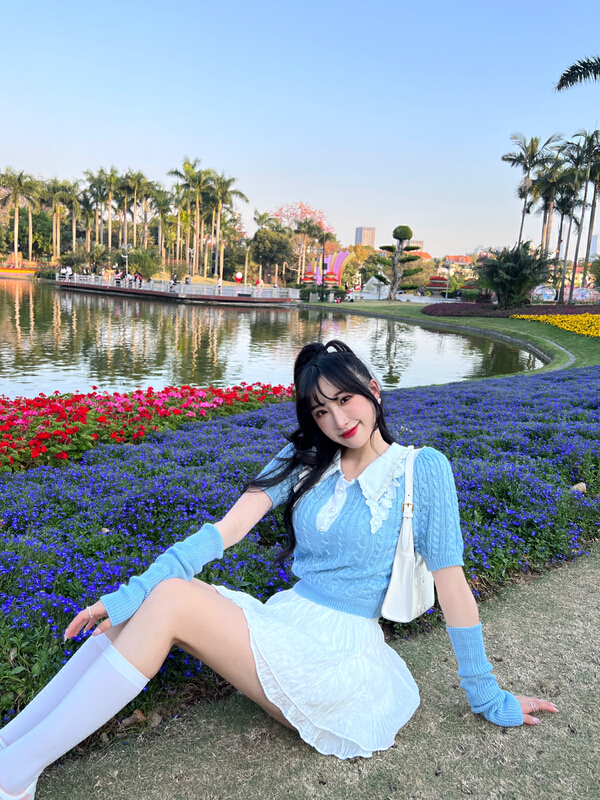 [CXI] qianjinfeng pearl doll neck sweater (with sleeves) 883# WPL
