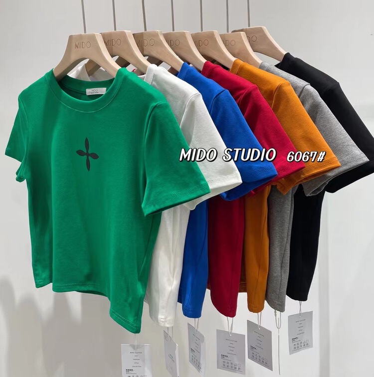 New in early summer! [Mido] design minority age reducing short sleeve T-shirt 6067# LSL