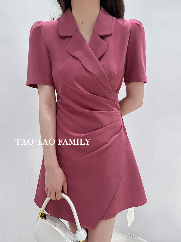 [Taotao family] simple temperament solid color high-grade dress ys1-3637# lwy