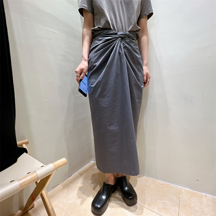 New year in early spring! [one more] temperament design wrap skirt 22016# XYJ
