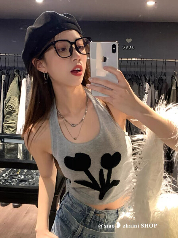 New year in early spring! [Sue studio] three dimensional flower suspender vest 99917# ZSY