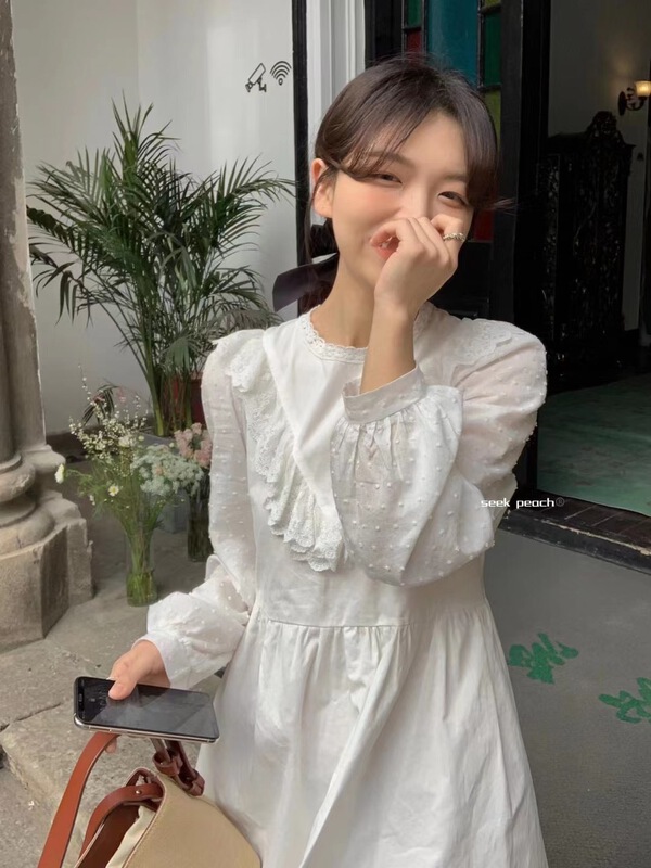 [seek peach] loose lady dress ys1-x655# ll