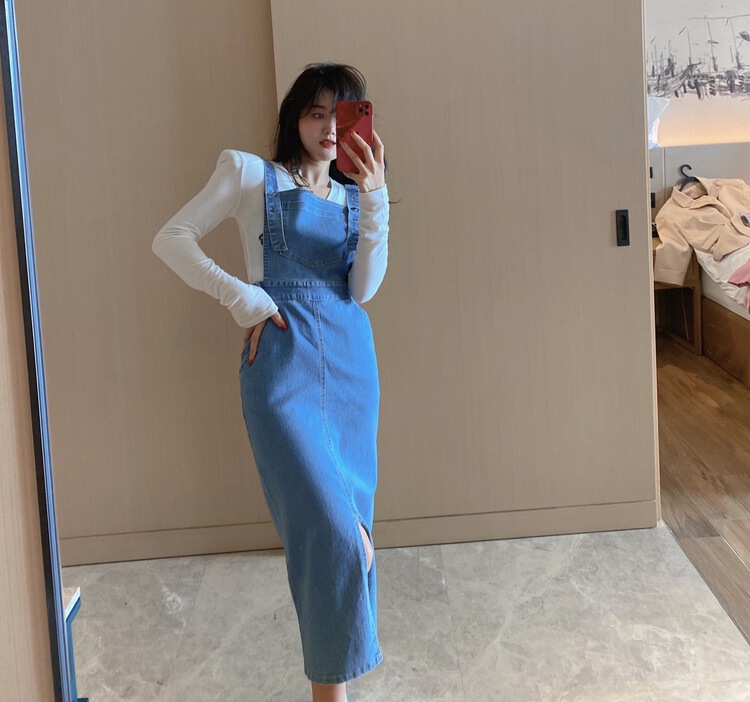 goods in stock! New year in early spring! [sister] Korean wash versatile strap skirt ys3-002# ozq