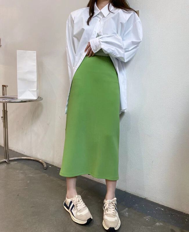 goods in stock! New year in early spring! [modern 197] elastic waist net color A-line skirt 1338# zyh