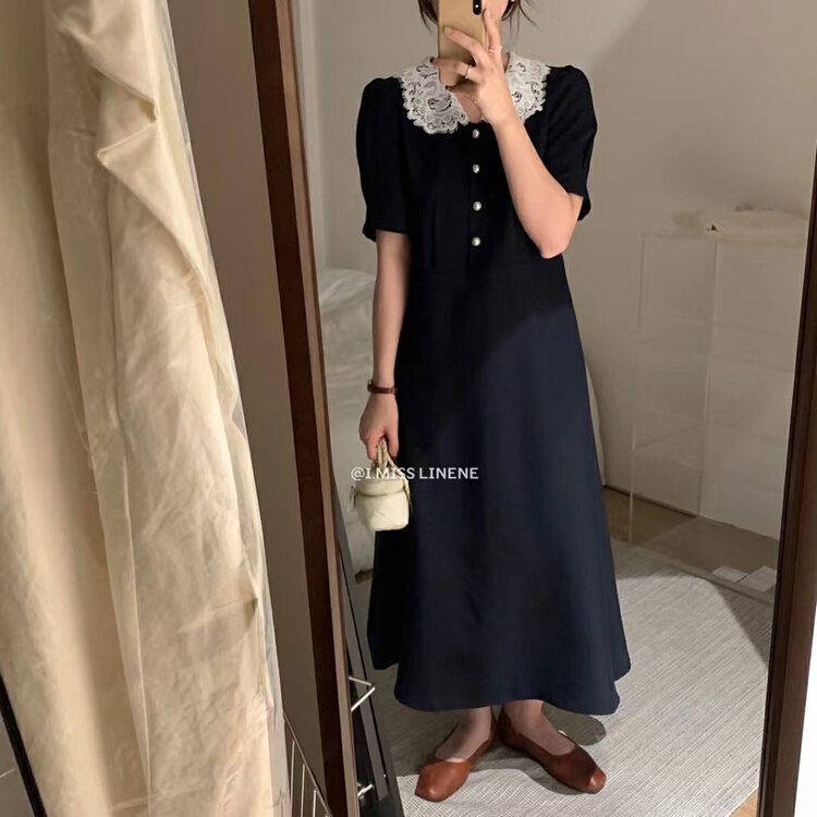 [Imiss] lady style lace collar dress cx7089# LSW