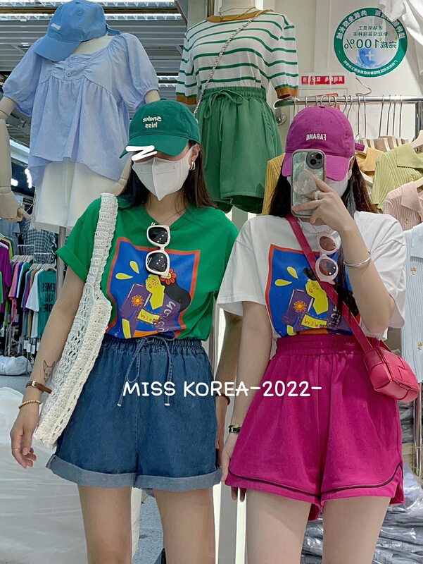 現貨!【MISS KOREA】個性印花圖案寬鬆短袖T恤  6058#  HBX