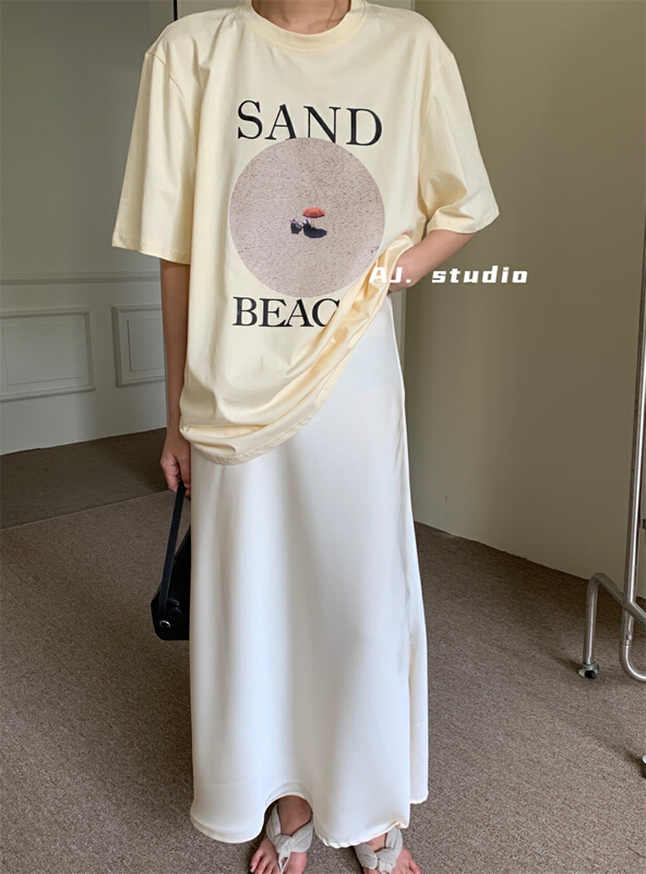 [AJ. Studio] Korean print short sleeve T-shirt 9239# ll