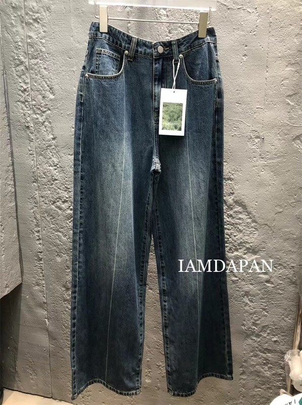 [I am Dapan] straight versatile baggy jeans 6978# zxl