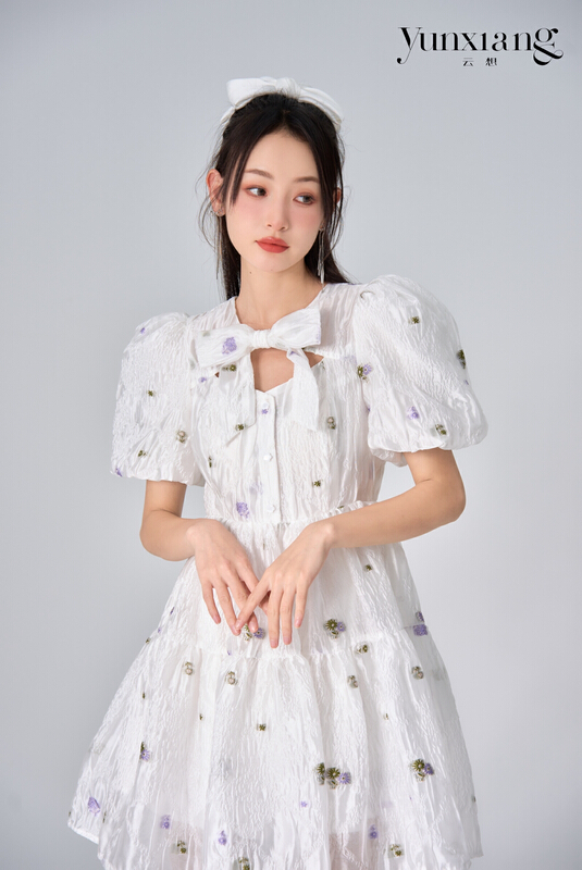 goods in stock! New in early summer! [Yunxiang (formerly in style & MC)] temperament slim and slim jacquard hollow out dress 369# WPL