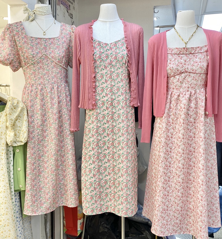 [Mina] fashion floral heavy industry nail bead dress 6883# HBx