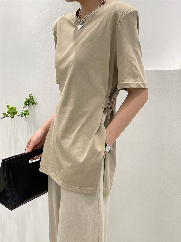 [1992] simple crew neck versatile short sleeve T-shirt 3759# XYJ