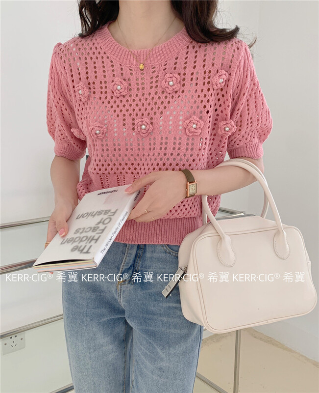 [CIG] floral crew neck comfortable sweater 315# L