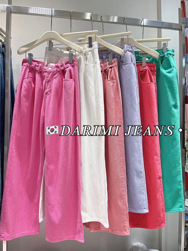 New in early summer! [by flow] Korean color straight jeans w198# XYY