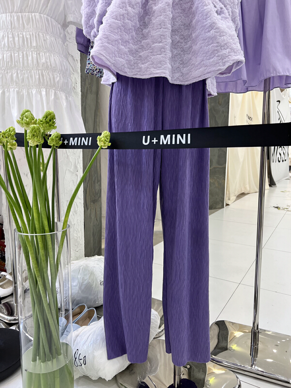goods in stock! New in early summer! [U + Mini] fashion elastic waist loose casual pants d0620# WPL