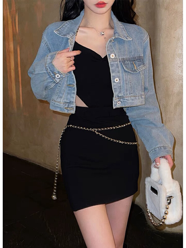 New year in early spring! [L.L studio] sexy backless Halter chain dress (with waist rope) 7143# PCZ