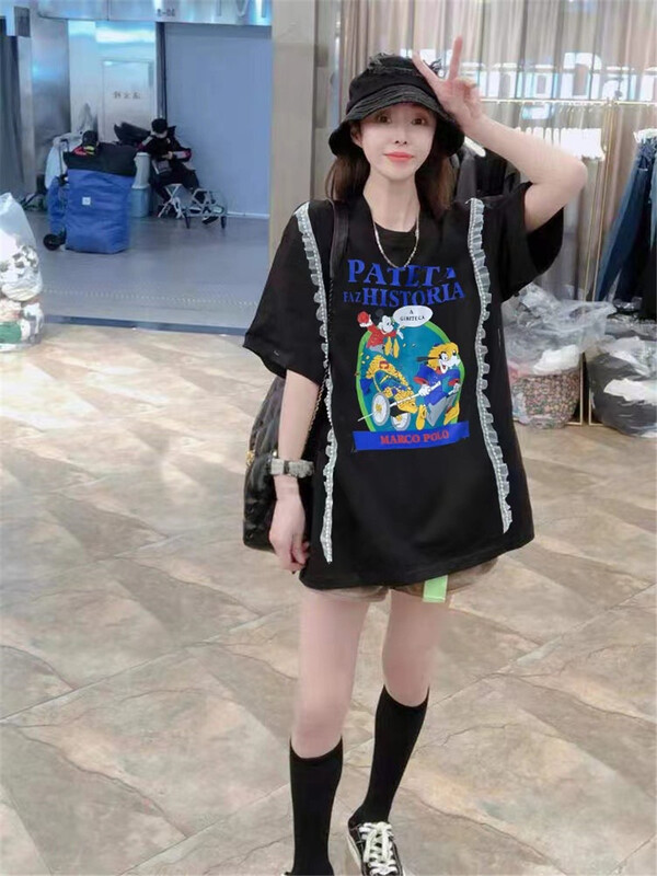 [Jin Han] cartoon Parkour loose short sleeve T-shirt 8510# ozq