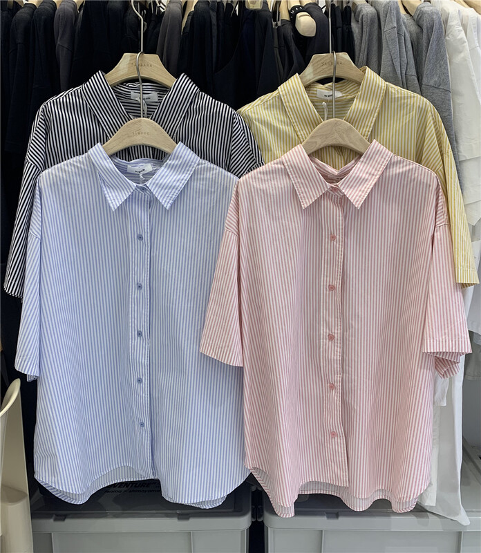 [sanbara] simple, small and slim shirt 9508# LSW
