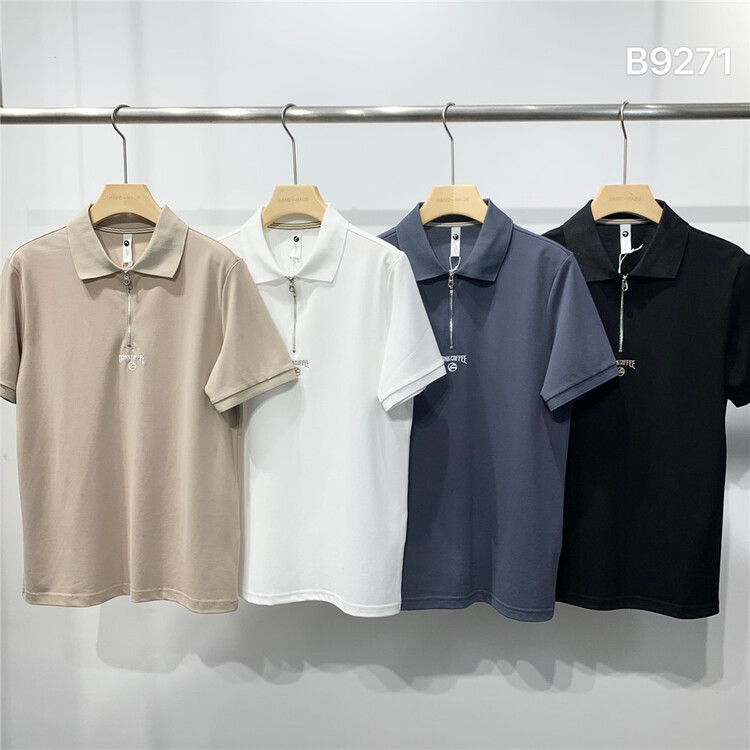 New year in early spring! [wild club] simple and versatile Half Zip polo shirt b9271# ZZL