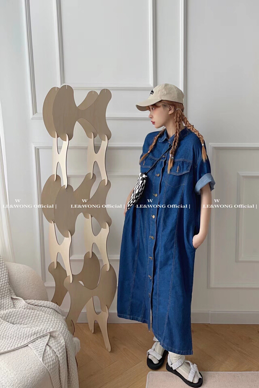 [le & Wong] Korean loose fashion slim dress 8871# WTT