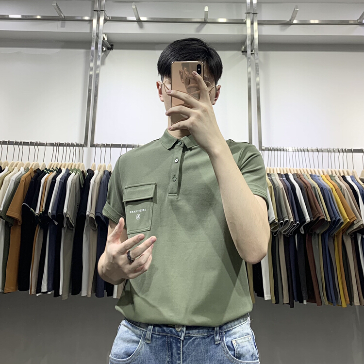 New year in early spring! [wild club] fashionable and versatile solid color polo shirt b9272# ZZL